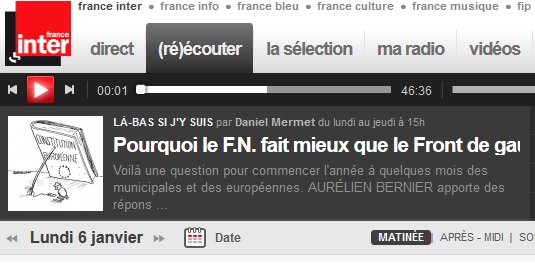 Aurélien Bernier: Battre le FN  – Entretien par D Mermet – Là bas si j&rsquo;y suis