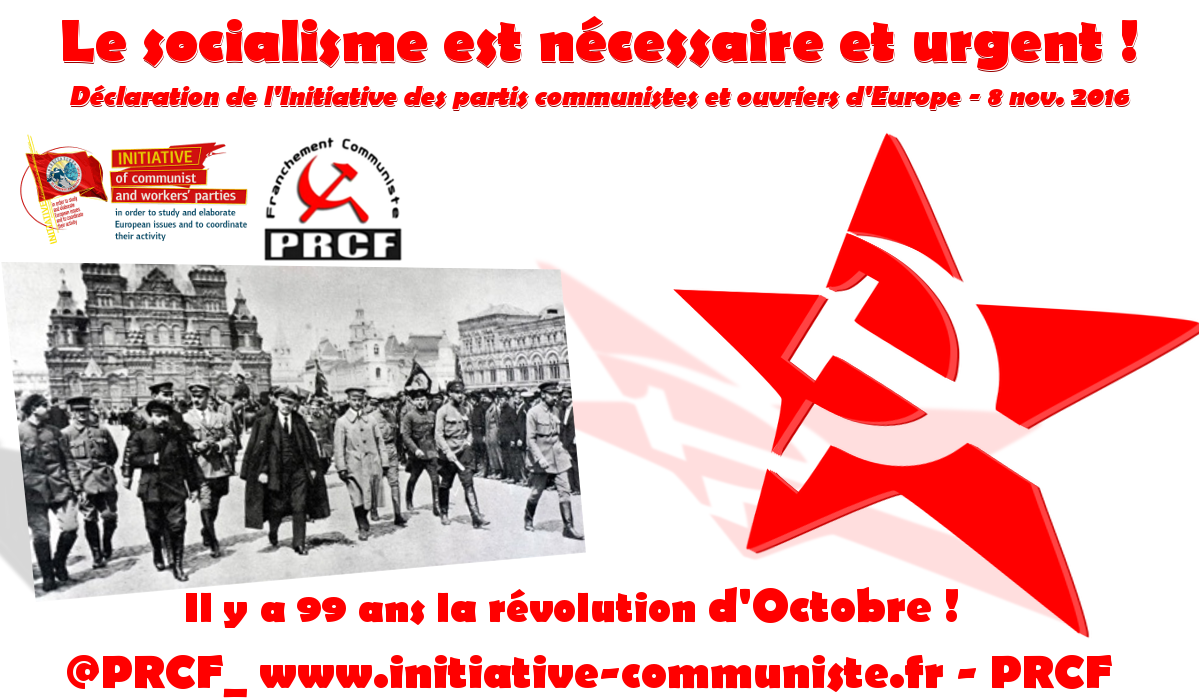 99e anniversaire de la Révolution d&rsquo;Octobre : « Le socialisme est nécessaire et urgent » – déclaration de l&rsquo;IC wpe