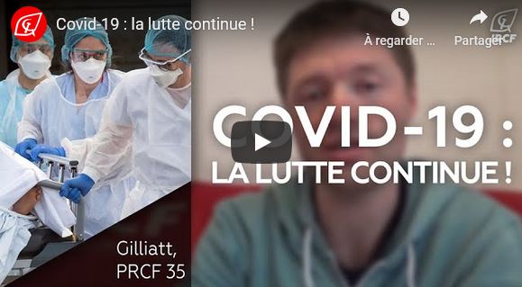 Covid-19 : la lutte continue ! l’appel en vidéo des #JRCF