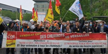 Contre l’euro-destruction des lignes N et U des TER Soutien à la CGT cheminots de Versailles !