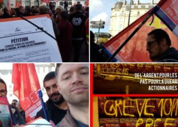 L&rsquo;argent pour les salaires, pas pour les actionnaires ni leur guerre ! grève très suivie #greve10novembre