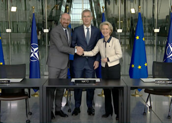 L&rsquo;UE et l&rsquo;OTAN, Blanc bonnet et bonnet blanc : un partenariat dangereux pour la paix mondiale.