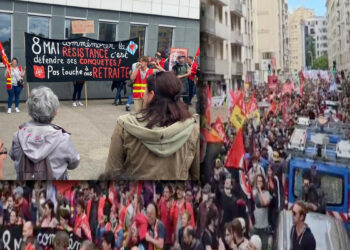 6000 manifestants à Lyon en dépit de l&rsquo;interdiction de manifester pour défendre les conquêtes de la Résistance, à Paris commémoration en hommage aux combattants vainqueurs du nazisme.