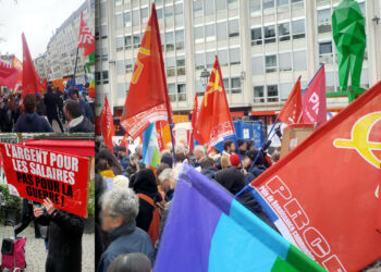 Paix, salaires, solidarité et campagne contre l&rsquo;UE pour faire place aux peuples, les communistes sur tous les terrains avec le PRCF et les JRCF.