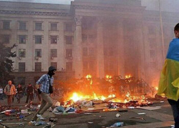 Il y a 10 ans à Odessa 42 syndicalistes brulés vif dans l&rsquo;attaque de la maison des syndicats par les néo-nazis d&rsquo;EuroMaidan