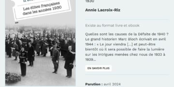 Le magistral « Le choix de la défaite – les élites françaises dans les années 1930 » chez Dunod-Poche
