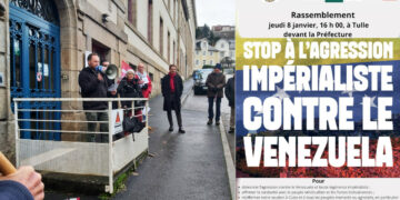 L&rsquo;impérialisme ça suffit : le PRCF 19 à l&rsquo;initiative à Tulle devant le préfet pour exiger la solidarité de la France avec le Venezuela et Cuba