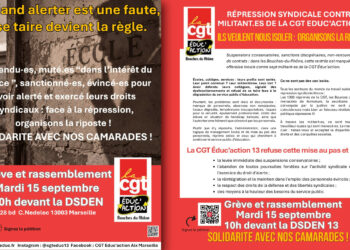 Répression féroce dans l&rsquo;éducation nationale : des instituteurs dénoncent des conditions indignes ? l&rsquo;administration les suspend ! [ manifestation le 15 septembre à Marseille – pétition ]