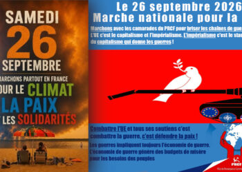 Le 26 septembre 2026, les marches pour le climat, manifestation pour la paix !