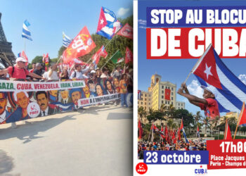 23 octobre : tous en manifestation, stop au blocus de Cuba ! [Paris – Tour Eiffel]