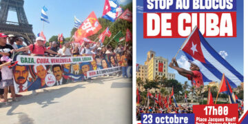 23 octobre : tous en manifestation, stop au blocus de Cuba ! [Paris – Tour Eiffel]
